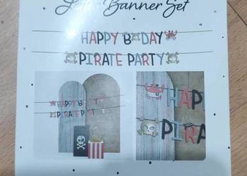 baner tematyczny party piratów