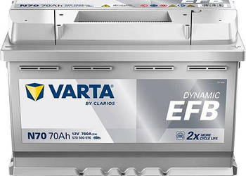 Akumulator 70Ah 760A Varta Blue Dynamic EFB START&STOP N70