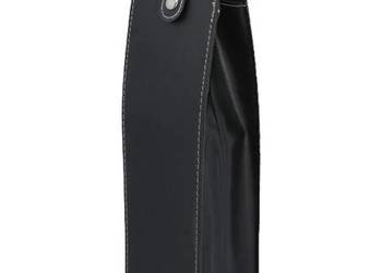 Czarna Elegancka Torba na Wino z Uchwytem i Zapięciem na Zatrzask