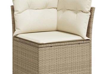 vidaXL Narożny moduł sofy z poduszkami, beżowy(SKU:366074)