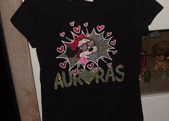 Serca -MIKI-Holo cyrkonie czarna NOWA bluzeczka r.S/M