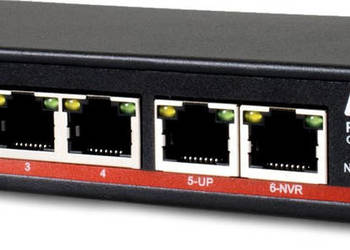 SWITCH POE GETFORT 4FE x POE + 2FE UPLINK 65W
