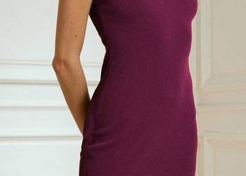 bordowa sukienka Sinsay