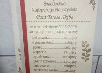 Podziękowania dla nauczycieli różne wzory