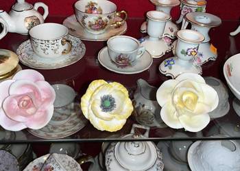 Porcelanowy kwiatek. Syg. Von Schierholz/Plaue. Niemcy, lata 30, XX w.