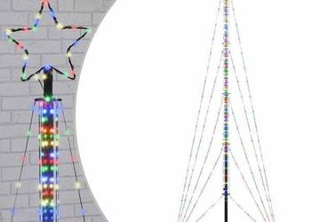 vidaXL Choinka LED 525 diod LED Kolorowa 302 cm（SKU:4016419）
