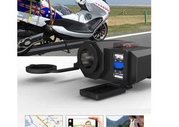 ŁADOWARKA USB Z WOLTOMIERZEM DO MOTOCYKLA