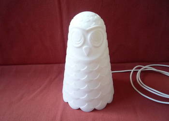 Ikea Lampa Lampka stołowa LED biała sowa, 23 cm