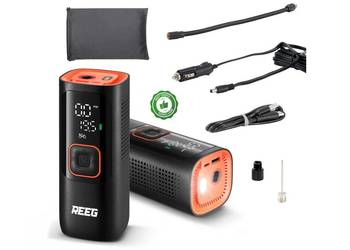 POMPKA ELEKTRYCZNA Przenośna do Roweru do Samochodu Powerbank +Latarka