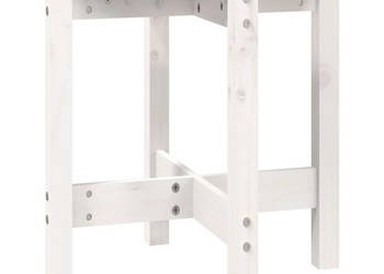 Stolik kawowy biały Ø 425x45 cm lite drewno sosnowe WM-822313