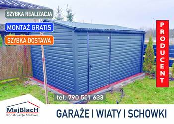 Grafitowy Garaż Blaszany - Altana Ogrodowa - Schowek  -  Maj-Blach