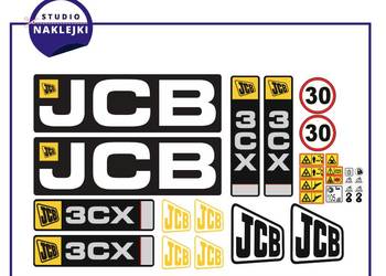 Naklejki koparka ładowarka JCB 3CX Nalepki Naklejka Nalepka Zestaw