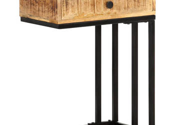 Stolik boczny w kształcie U 45x30x61 cm lite drewno mango WM-289091