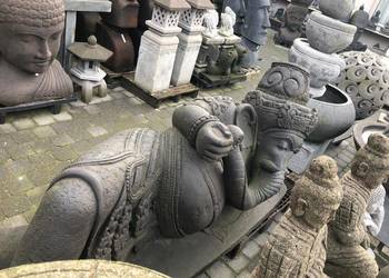 Ganesha, Ganpati, Ganeśa imponująca rzeźba z kamienia lawy 220cm