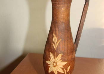 drewniany wazonik PRL drewniany wazonik PRL