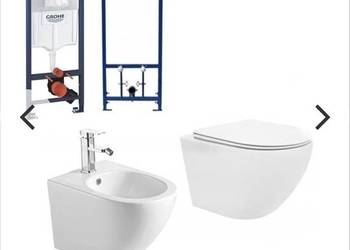 NOWY Komplet WC+bidet+stelaż