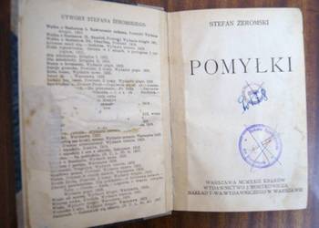 Stefan Żeromski - Pomyłki - 1923