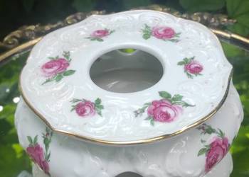 PRZEPIĘKNY PORCELANOWY PODGRZEWACZ BOGATE RELIEFY ROYAL KPM