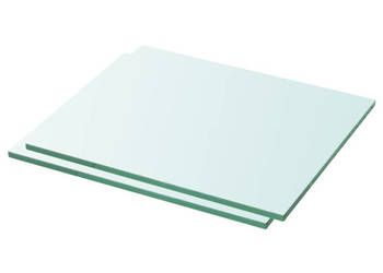 Półki 2 szt. panel z przezroczystego szkła 30 x 20 cm WM-3051549