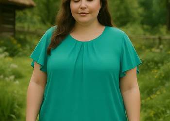 KLASYCZNA BLUZKA SZYFONOWA ROZMIAR PLUS SIZE BIUST 134CM