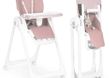 Krzesełko fotelik do karmienia regulacja wysokości ekoskóra pasy podwójna…