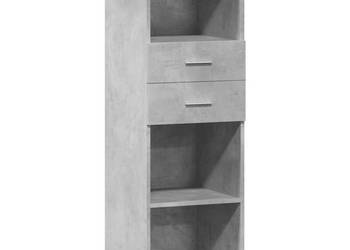 Wysoka szafka szarość betonu 40x425x124 cm WM-846162