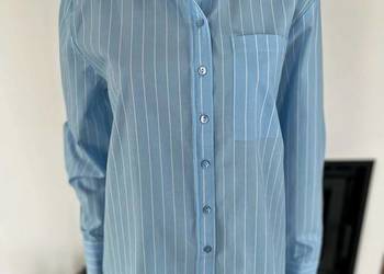 Niebieska koszula w paski Rainbow S 36 bawełniana elegancka nowa