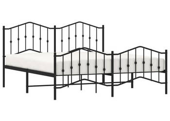 Łóżko Metalowe Czarne Rama Łóżka Ze Stelażem 183x213cm WM-373812