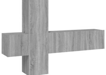 Zestaw 3 szafek TV szary dąb sonoma materiał drewnopochodny WM-3120228