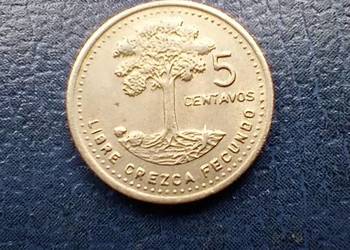 Stare monety 5 centavo 1989 Gwatemala
