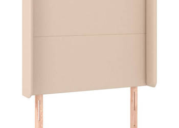 Zagłówek do łóżka z LED cappuccino 93x16x118/128 cm ekoskóra WM-3123851