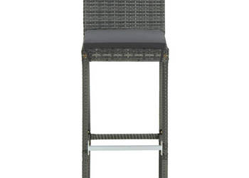 5-cz. zestaw barowy do ogrodu z poduszkami rattan PE szary WM-3064861