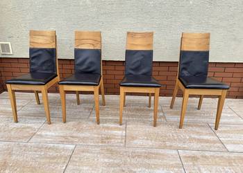 Krzesła drewniane nowoczesne stylowe skóra krzesło stół