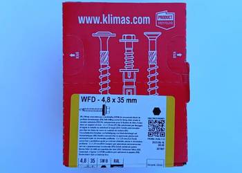 Wkręty farmerskie KLIMAS 4.8 x 35 mm brąz 8017 250 sztuk nowe