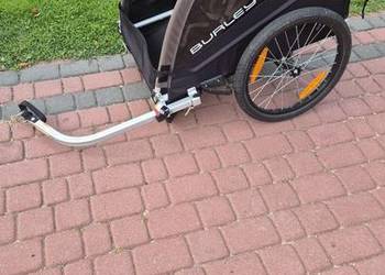 Składana Przyczepka rowerowa dla dwójki dzieci BURLEY BEE 2 Żółta