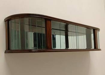 witrynka półka wisząca Art deco fornir orzech