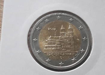 2 Euro Sachsen - Anhalt - Niemcy - 2021 r.-men. J 2 Euro Sachsen - Anhalt - Niemcy - 2021 r.-men. J