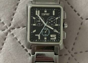Zegarek Esprit chronograph stalowy retro Y2K