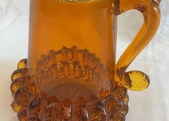 Wazon pomarańczowy - Szkło artystyczne PRL, Krakowski Instytut Szkła