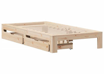 Rama łóżka bez materaca lite drewno sosnowe 75x190 cm WM-3309023