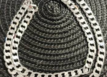 925 łańcuszek męski 55cm 6mm modny splot pancerka