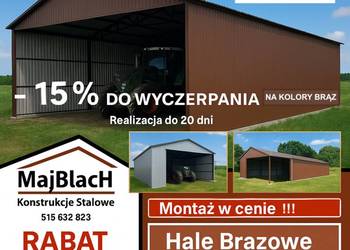 - 15% - Wiata Brązowa /Hala Garaż / RAL | Montaż Gratis – Maj-Blach