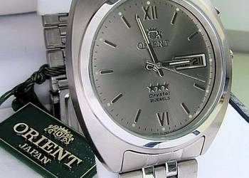 14.Zegar,Zegarek Orient crystal 21 automat-popielata tarcza.