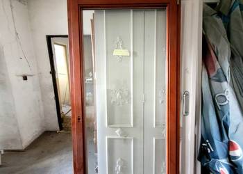 okno drewniane 97x261 cm jednoskrzydłowe łuk naświetle szyba zespolona