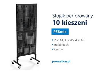 Uniwersalny stojak perforowany MULTIFORMAT 10 kieszeni P58mix A4/A5/A6
