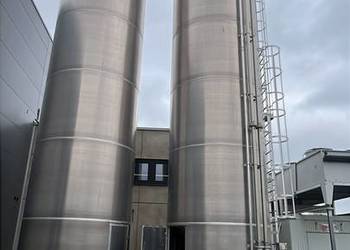 Silos, silosy aluminiowe na granulat o pojemnosci 90 m3