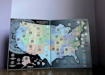 State Series Quarters 99-2009 Collector's Map + quarters P, inne
