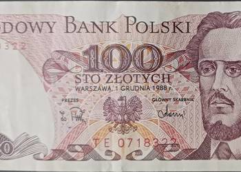 100 złotych  1.XII.1988 seria TE