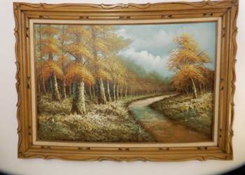 Potężny Obraz Olejny 111x80 Eugene KINGMAN (1909-1975) USA Grube Impasto