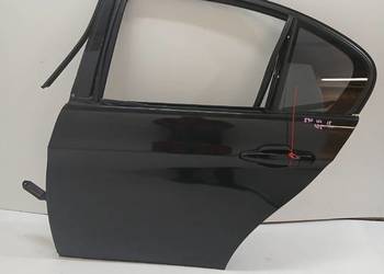 DRZWI LEWE TYLNE TYŁ BMW E90 BLACK SAPPHIRE 475